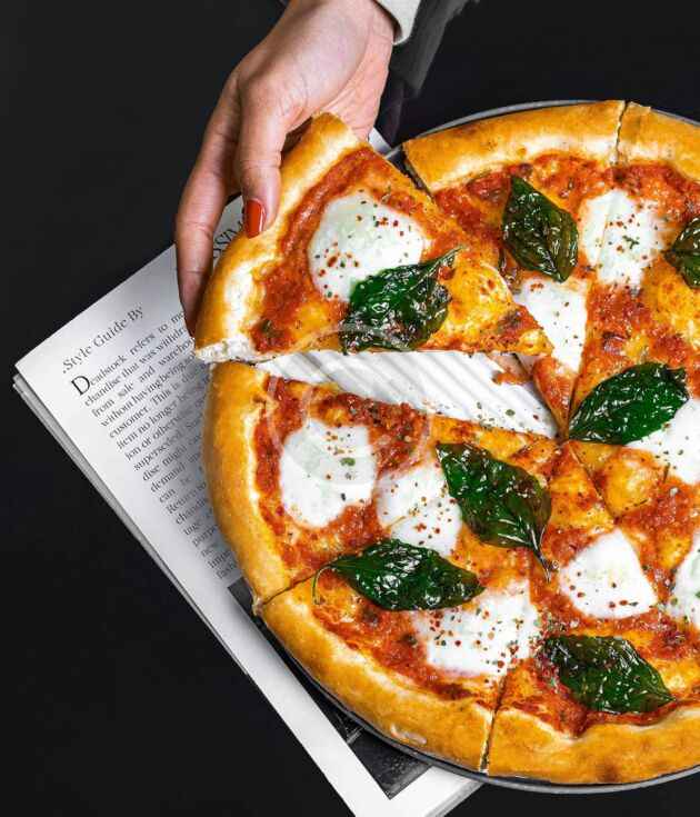 Classic margherita pizza
