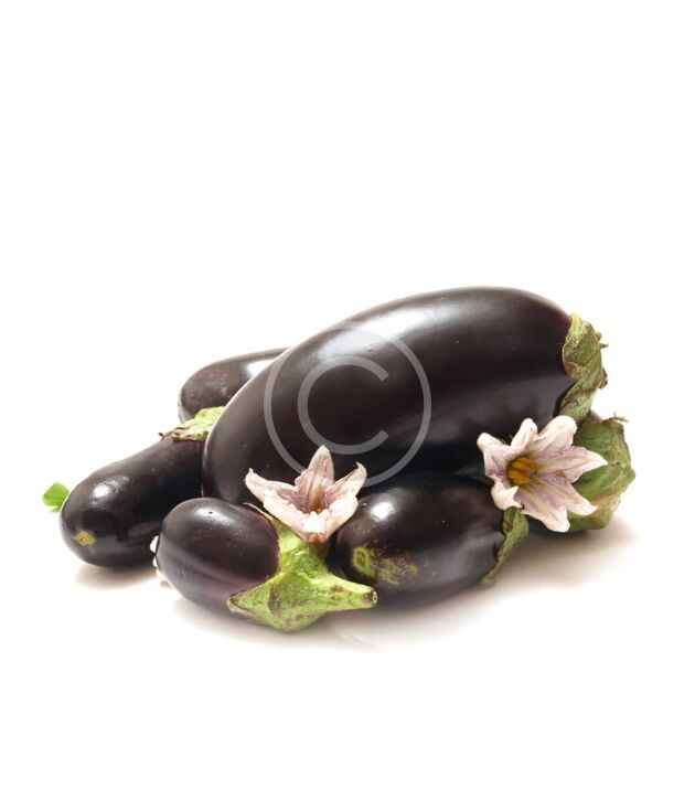 Organic eggplants