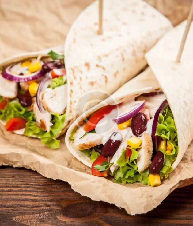 Grilled chicken wrap