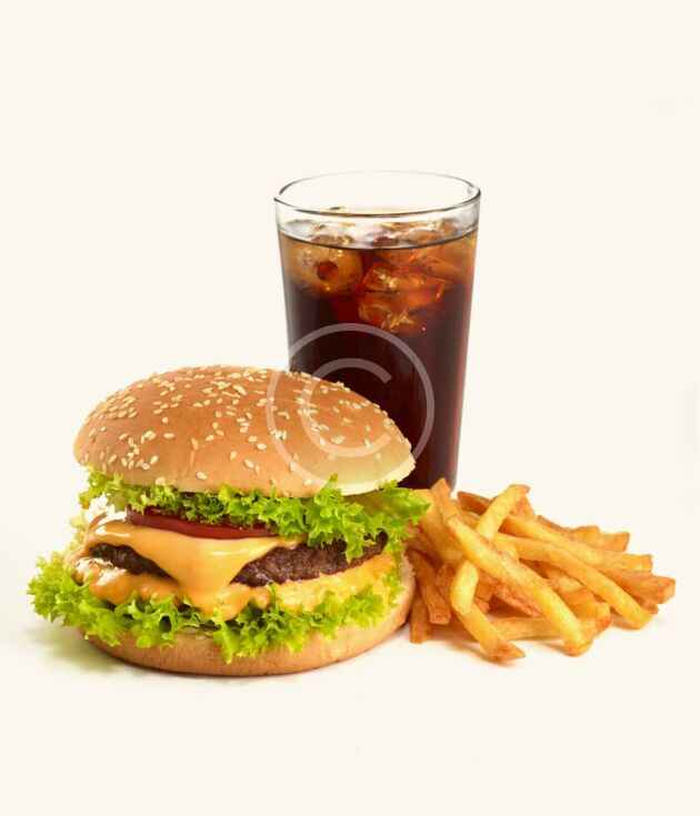 Cheeseburger combo meal